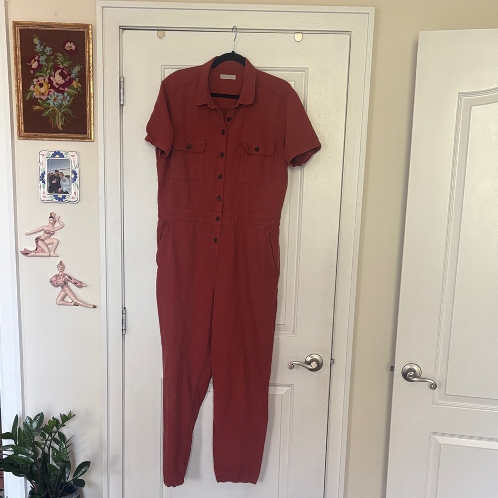 Like new Outerknown S.E.A. Jumpsuit in Henna - Picture 3 of 10